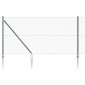 vidaXL Περίφραξη με Σπίθες 10 x 1,4 μ PVC-Επικαλυμμένο Ατσάλι Πράσινο