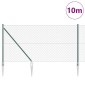 vidaXL Περίφραξη με Σπίθες 10 x 1,4 μ PVC-Επικαλυμμένο Ατσάλι Πράσινο