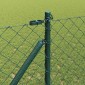vidaXL Περίφραξη με Σπίθες 10 x 1,4 μ PVC-Επικαλυμμένο Ατσάλι Πράσινο