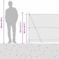 vidaXL Φράκτης από αλυσίδα με τσιμεντένια βάση 10 x 1,2 μ Πράσινο