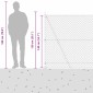 vidaXL Φράκτης από αλυσίδα με τσιμεντένια βάση 10 x 1,4 μ Πράσινο