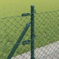 vidaXL Φράκτης από αλυσίδα με τσιμεντένια βάση 25 x 0,6 μ Πράσινο