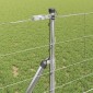vidaXL Φράχτης Συρμάτινου Φράχτη 50 x 1 m Γαλβανισμένος Χάλυβας Ασημί