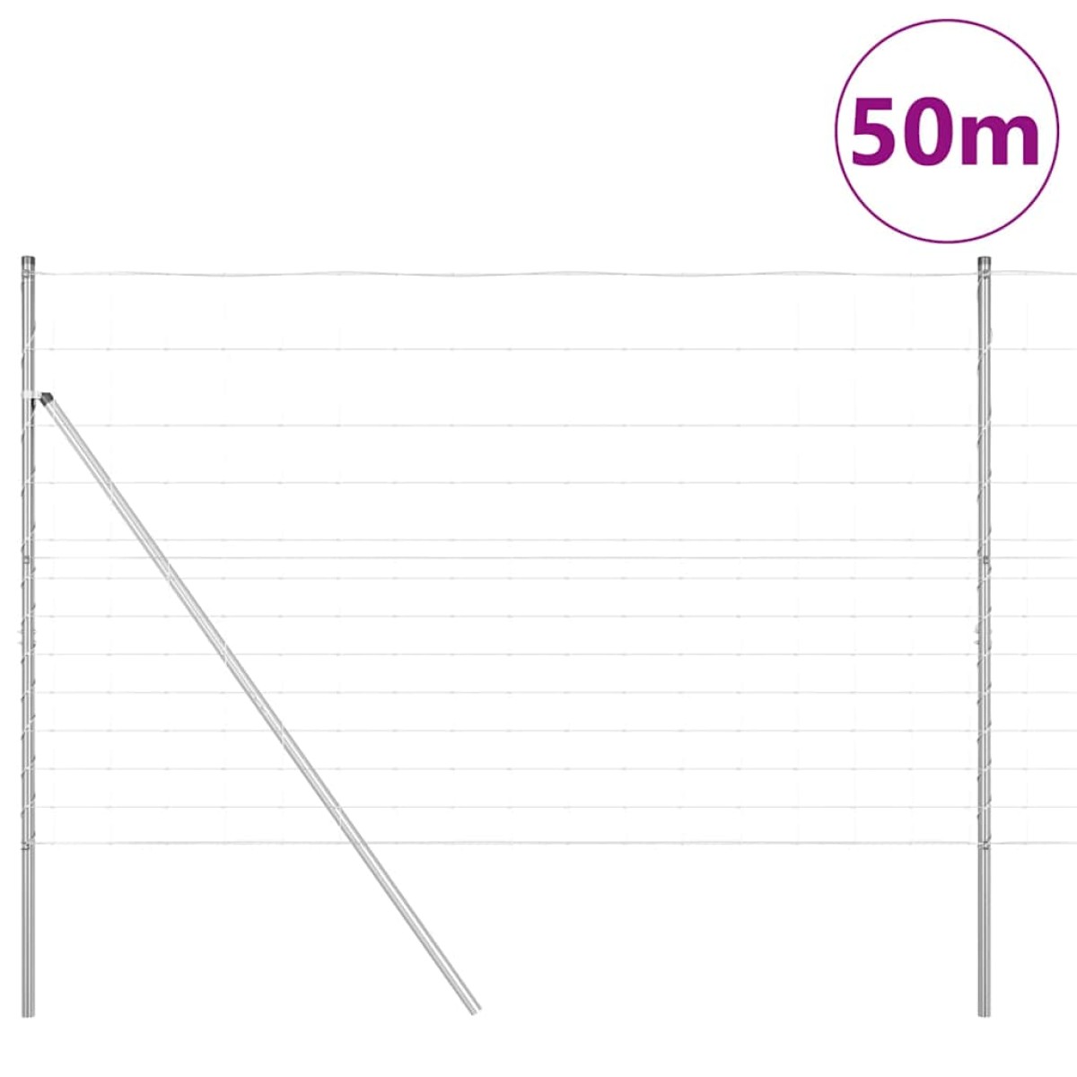 vidaXL Φράχτης Συρμάτινου Φράχτη 50 x 1,5 m Γαλβανισμένος Χάλυβας