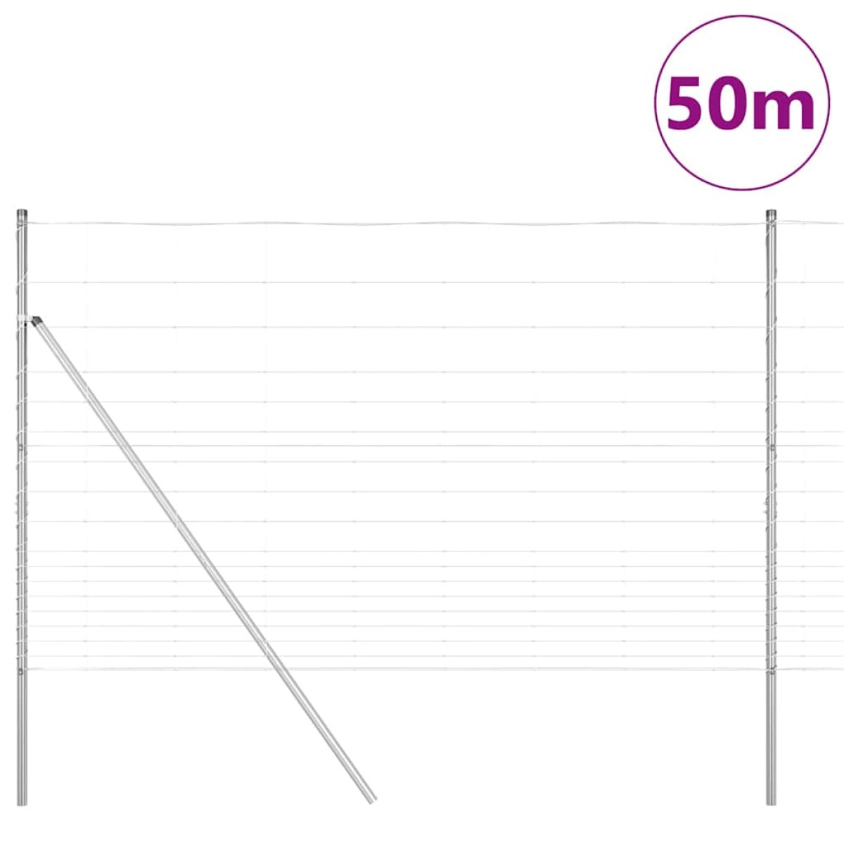 vidaXL Φράχτης Συρμάτινου Φράχτη 50 x 1,5 m Γαλβανισμένος Χάλυβας