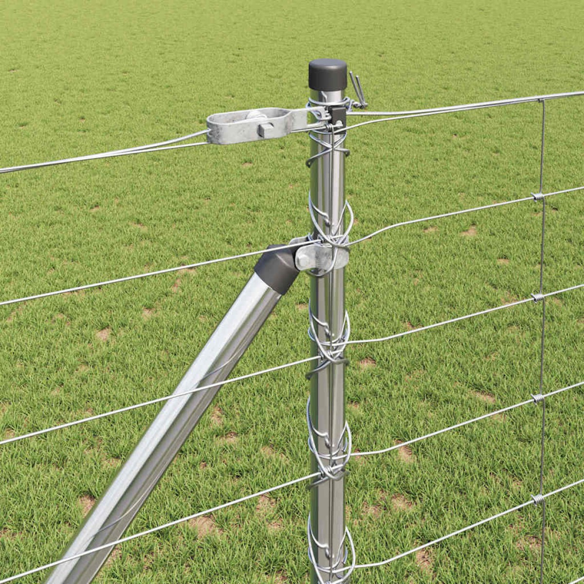 vidaXL Συρματόπλεγμα με ακίδες 50 x 1,2 m Γαλβανισμένος Χάλυβας Ασημί