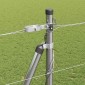 vidaXL Συρμάτινος Φράχτης με Σκυρόδεμα 25 x 1,5 m Ασημί Δίχτυ
