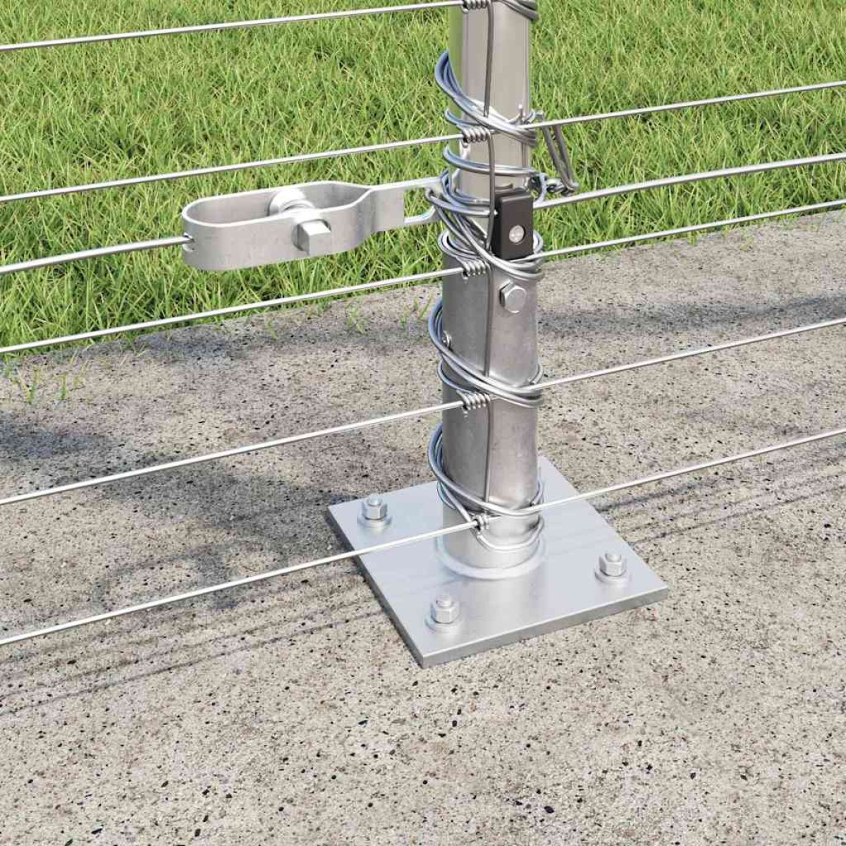 vidaXL Συρματόπλεγμα με Σκυρόδεμα 25 x 1,5 m Γαλβανισμένος Χάλυβας