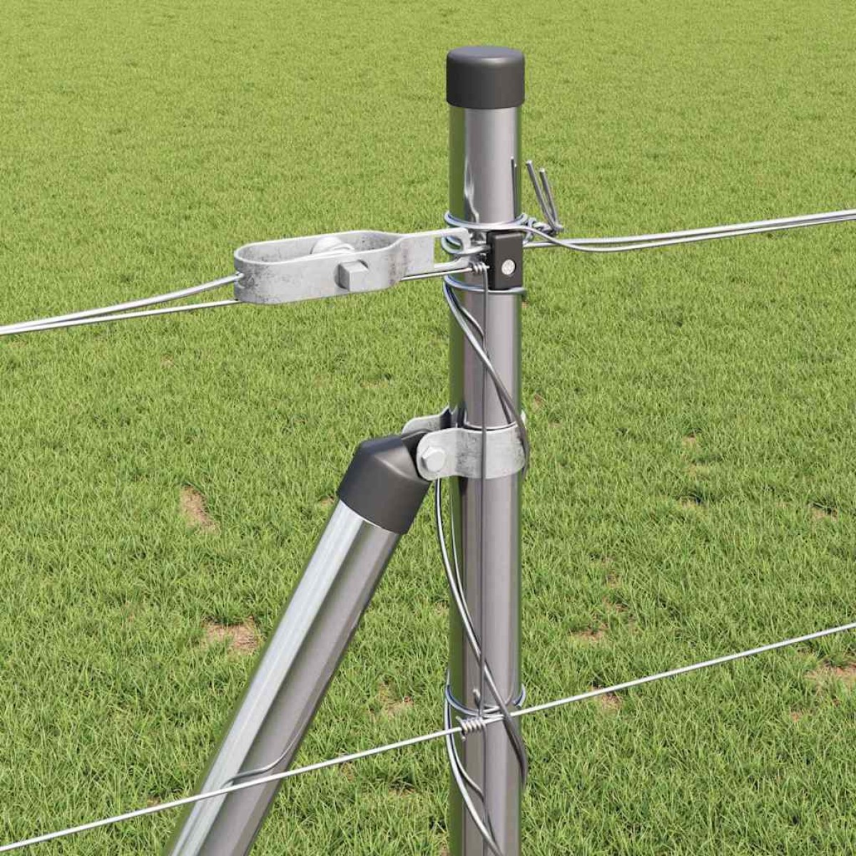 vidaXL Συρματόπλεγμα με Σκυρόδεμα 50 x 1 m Γαλβανισμένος Χάλυβας Ασημί