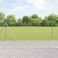 vidaXL Συγκολλητός Φράκτης με Σκυρόδεμα Βάση 50 x 1 m Ασημί Δίχτυ