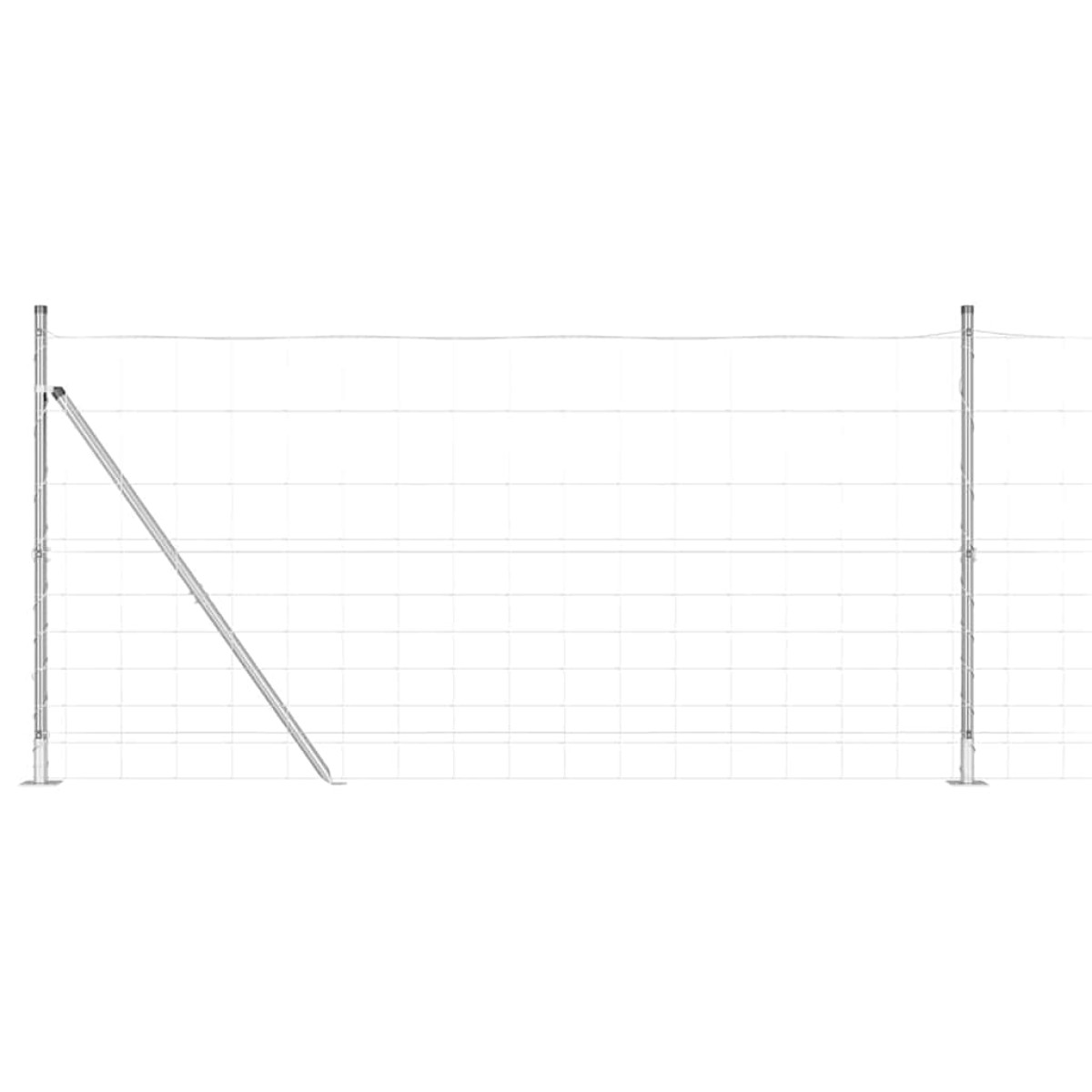 vidaXL Συρματόπλεγμα με Σκυρόδεμα 50 x 1,2 m Γαλβανισμένος Χάλυβας