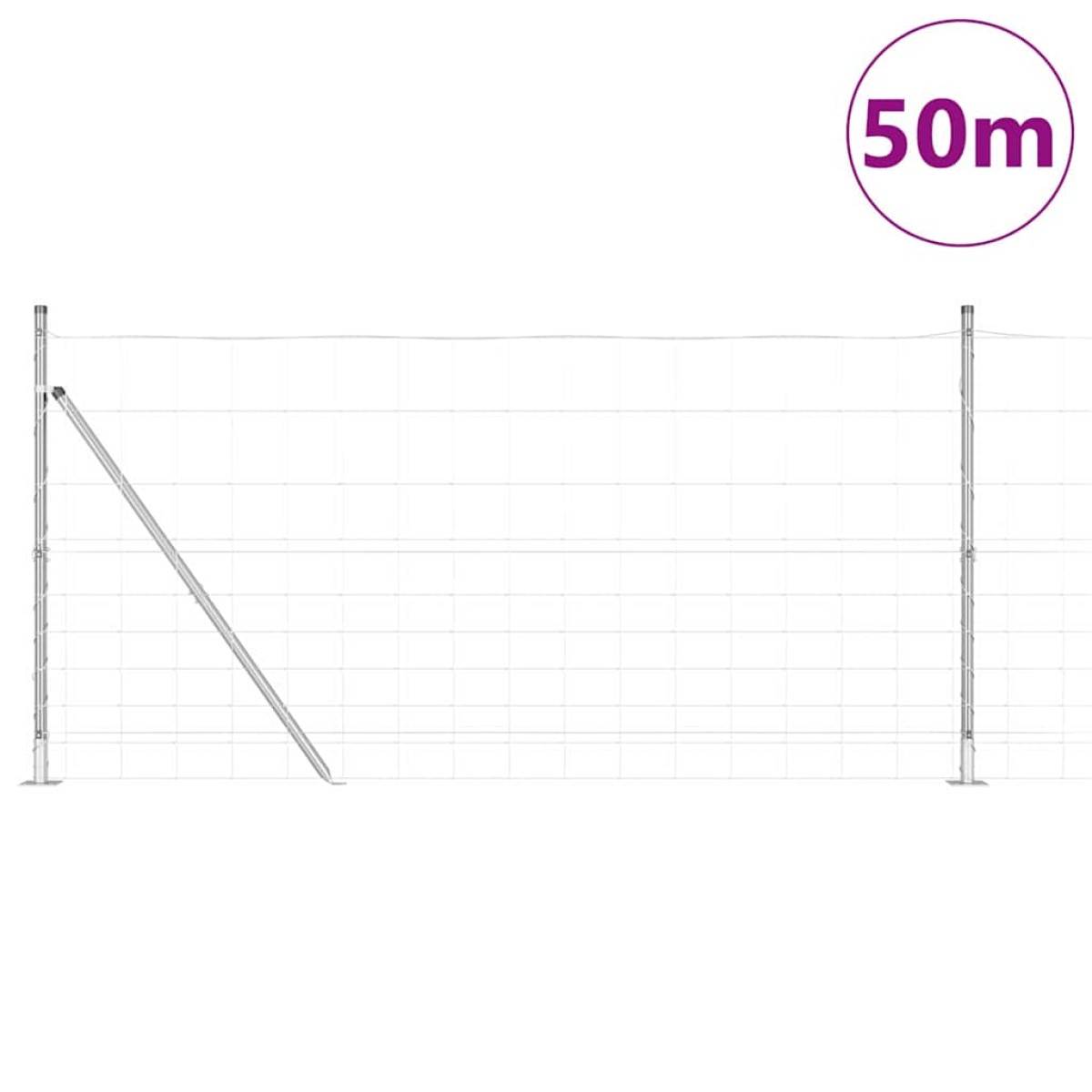 vidaXL Συρματόπλεγμα με Σκυρόδεμα 50 x 1,2 m Γαλβανισμένος Χάλυβας