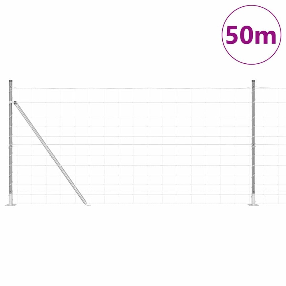 vidaXL Συρματόπλεγμα με Σκυρόδεμα 50 x 1,2 m Γαλβανισμένος Χάλυβας