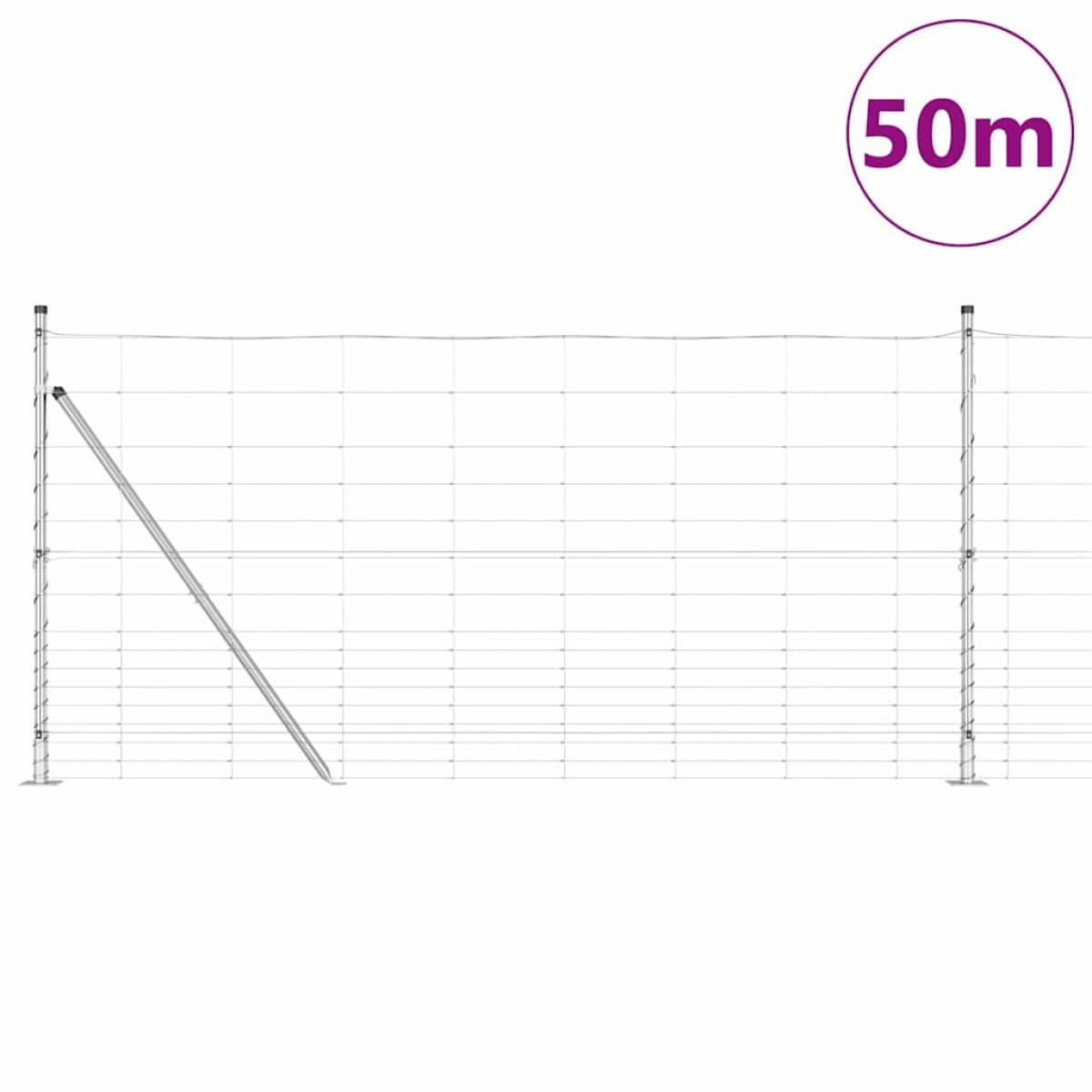 vidaXL Συρματόπλεγμα με Σκυρόδεμα 50 x 1,2 m Γαλβανισμένος Χάλυβας