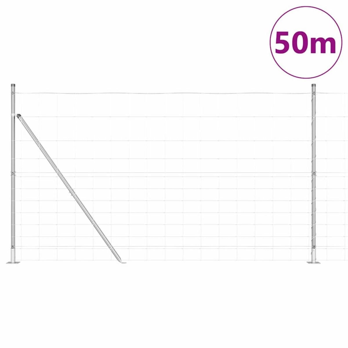 vidaXL Συρματόπλεγμα με Σκυρόδεμα 50 x 1,4 μ Γαλβανισμένος Χάλυβας