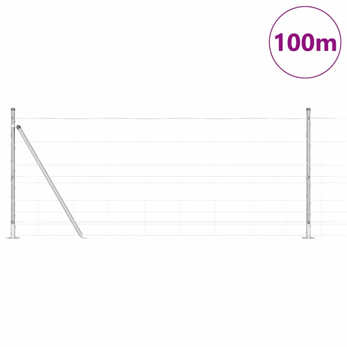 vidaXL Συρματόπλεγμα με Σκυρόδεμα 100 x 1 μ Γαλβανισμένος Χάλυβας