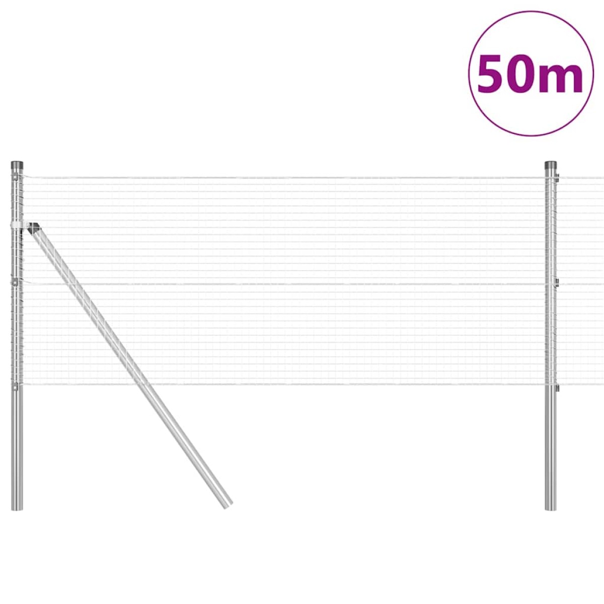 vidaXL Συρματόπλεγμα Σταθερού Εδάφους 50 x 0,8 m Γαλβανισμένος Χάλυβας