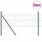 vidaXL Έξιγωνο φράχτη σταθερού εδάφους 50 x 0,8 m Γκρι Δίχτυ