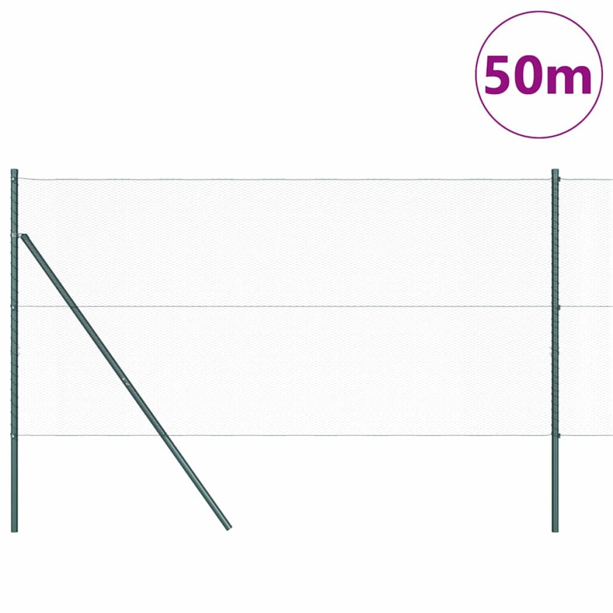 vidaXL Έξιγωνο φράχτη σταθερού εδάφους 50 x 1,2 m Γκρι Δίχτυ