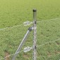 vidaXL Έξιγωνο φράχτη σταθερού εδάφους 100 x 0,6 μ Ασημί Δίχτυ