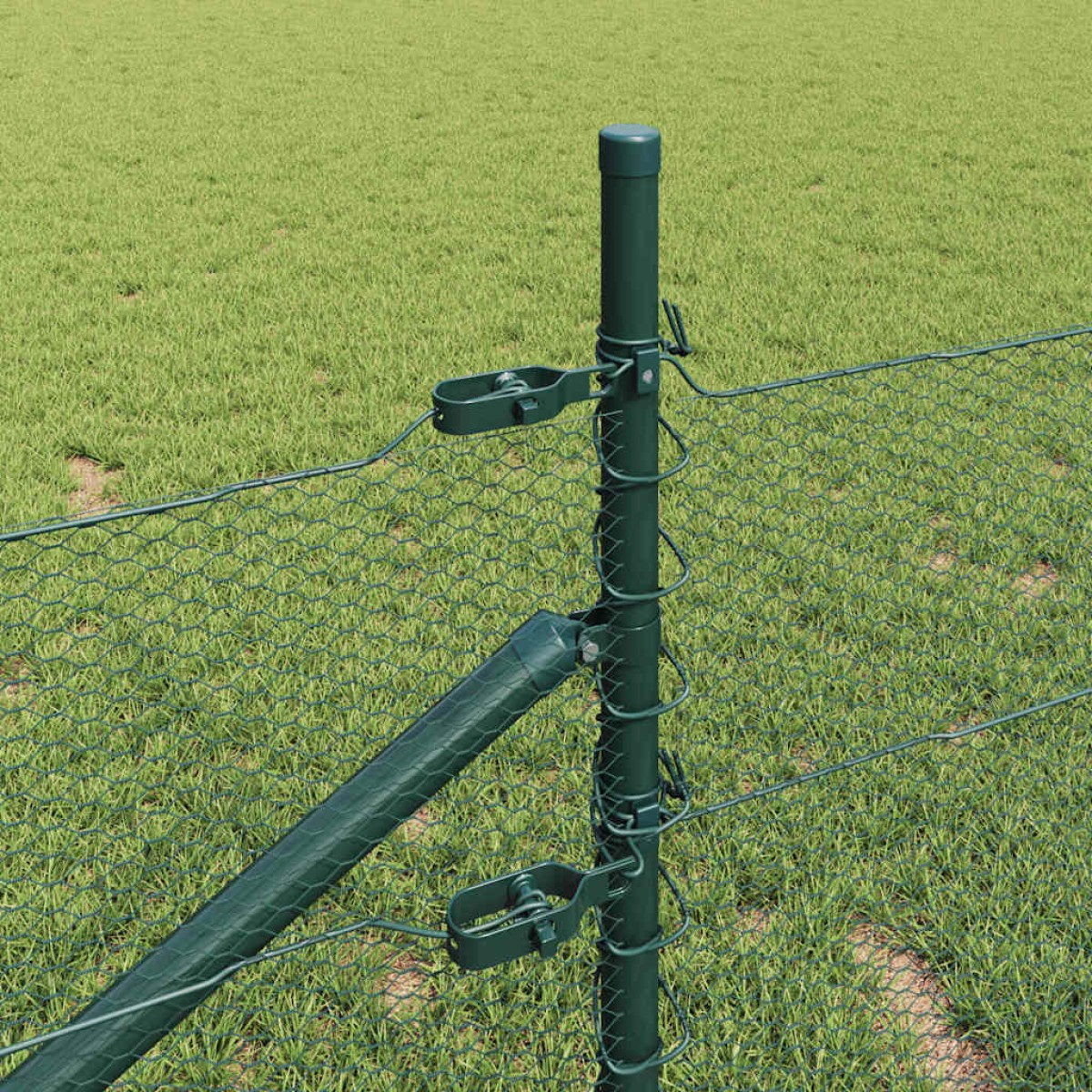 vidaXL Εξαγωνική Φράχτη με Στύλο 10 x 0,4 m PVC-Επικαλυμμένο Ατσάλι
