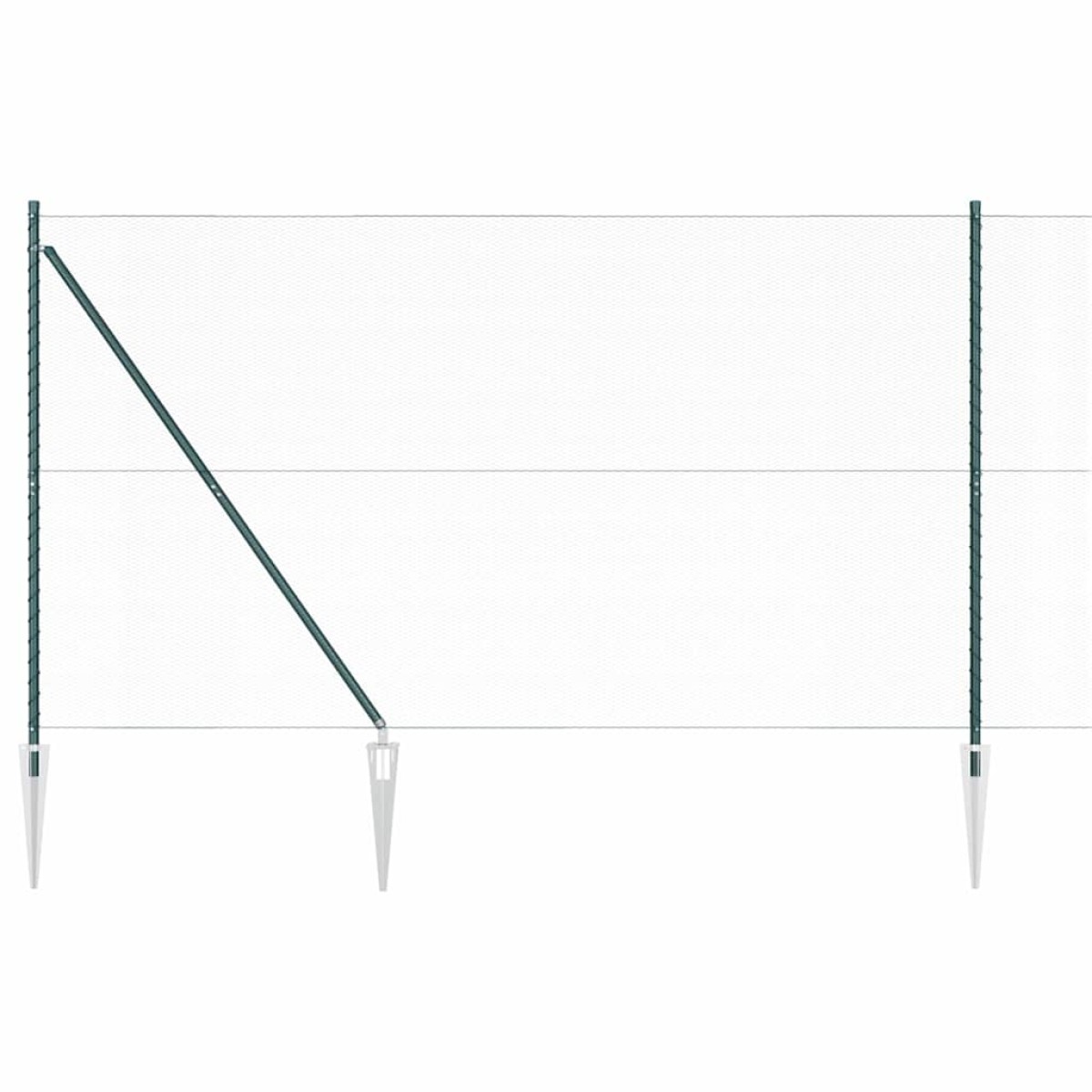 vidaXL Εξαγωνική Φράχτη με Στύλο 10 x 1,6 m PVC-Επικαλυμμένο Ατσάλι