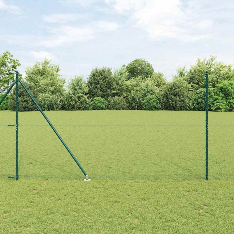vidaXL Εξαγωνική Φράχτη με Στύλο 10 x 1,6 m PVC-Επικαλυμμένο Ατσάλι