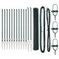 vidaXL Εξαγωνική Φράχτη με Στύλο 25 x 1,4 μ PVC-Επικαλυμμένο Ατσάλι
