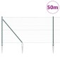 vidaXL Εξαγωνική Φράχτη με Στύλο 50 x 1 m PVC-Επικαλυμμένο Ατσάλι