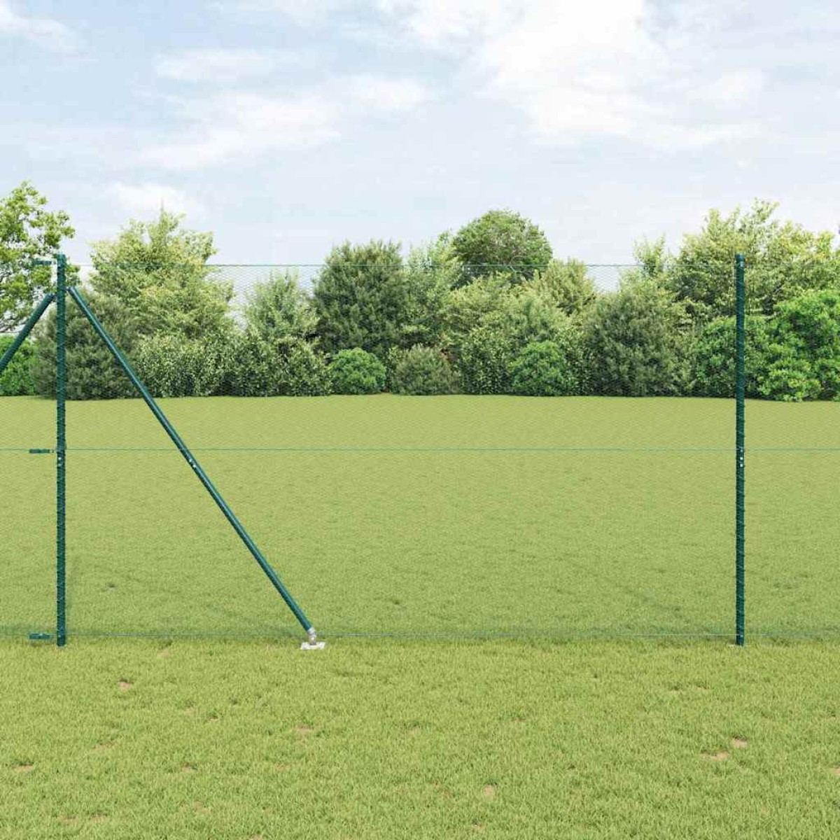 vidaXL Εξαγωνική Φράχτη με Στύλο 50 x 1,5 m PVC-Επικαλυμμένο Ατσάλι