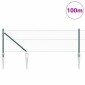 vidaXL Εξαγωνική Φράχτη με Στύλο 100 x 0,6 μ PVC-Επικαλυμμένο Ατσάλι