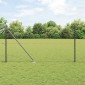 vidaXL Εξαγωνική Φράχτη με Στύλο 10 x 1 m PVC-Επικαλυμμένο Ατσάλι Γκρι