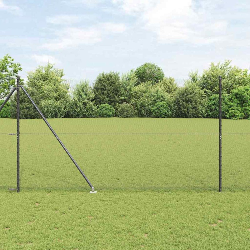 vidaXL Εξαγωνική Φράχτη με Στύλο 10 x 1,5 m PVC-Επικαλυμμένο Ατσάλι