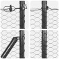 vidaXL Εξαγωνική Φράχτη με Στύλο 10 x 1,5 m PVC-Επικαλυμμένο Ατσάλι