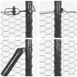 vidaXL Εξαγωνική Φράχτη με Στύλο 25 x 0,8 m PVC-Επικαλυμμένο Ατσάλι