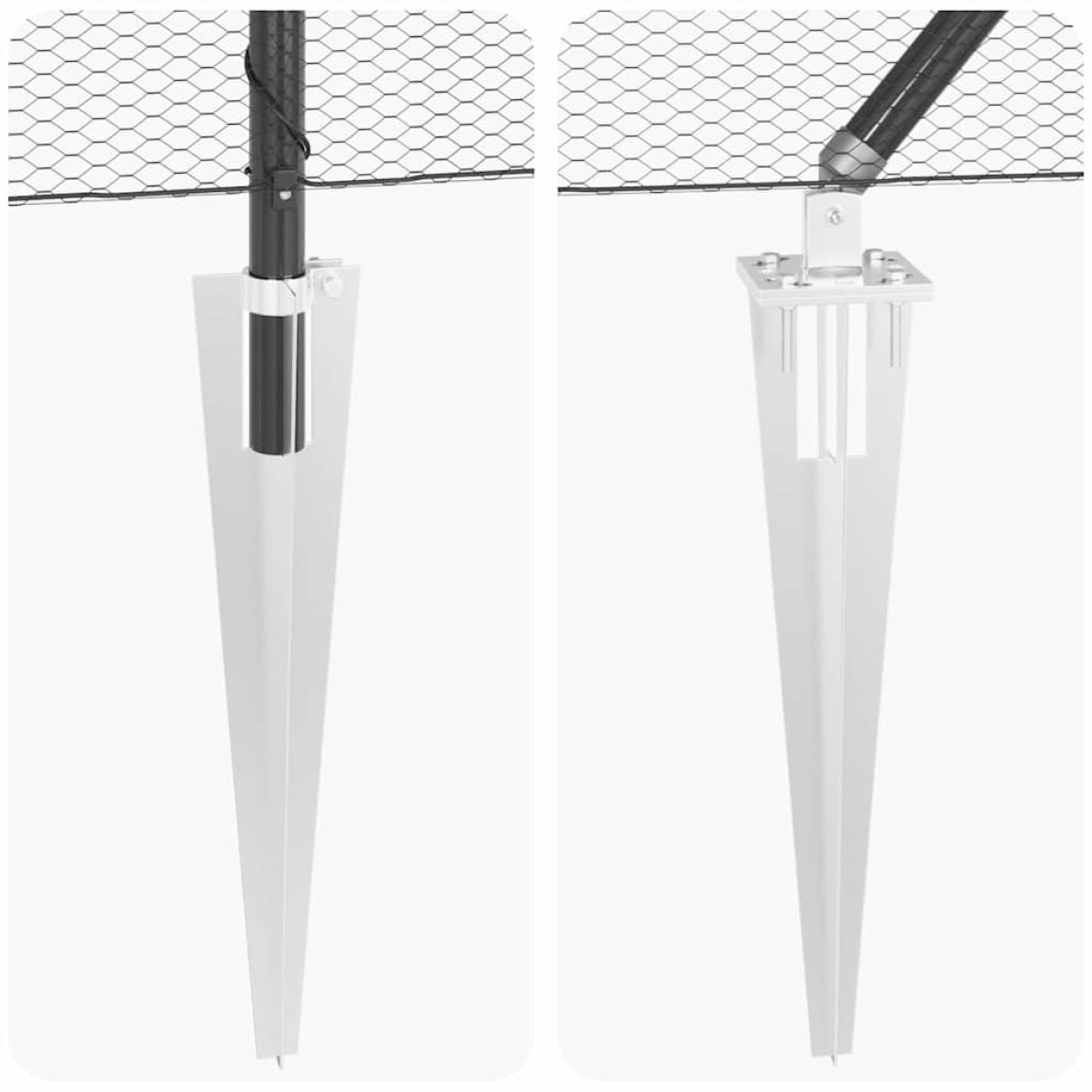 vidaXL Εξαγωνική Φράχτη με Στύλο 50 x 1,2 m PVC-Επικαλυμμένο Ατσάλι