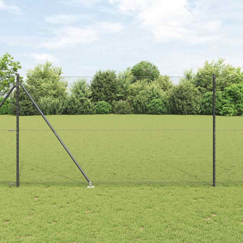 vidaXL Εξαγωνική Φράχτη με Στύλο 50 x 1,5 m PVC-Επικαλυμμένο Ατσάλι