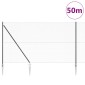 vidaXL Εξαγωνική Φράχτη με Στύλο 50 x 1,5 m PVC-Επικαλυμμένο Ατσάλι