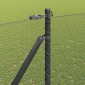 vidaXL Εξαγωνική Φράχτη με Στύλο 50 x 1,5 m PVC-Επικαλυμμένο Ατσάλι