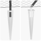 vidaXL Εξαγωνική Φράχτη με Στύλο 100 x 0,8 μ PVC-Επικαλυμμένο Ατσάλι