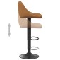 vidaXL Σκαμπό Μπαρ Καφέ Βελούδινο