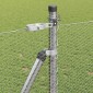 vidaXL Εξαγωνική Περίφραξη με Βάση Σκυροδέματος 50 x 1 m Ασημί Δίχτυ