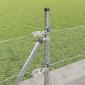 vidaXL Εξαγωνική Περίφραξη με Βάση Σκυροδέματος 100 x 0,6 μ Ασημί