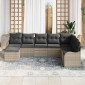 vidaXL Σετ Καναπέ Κήπου 8 τμχ. Ανοιχτό γκρι συνθετικό ρατάν
