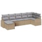 vidaXL Σετ Καναπέ 7 τμχ. Μπεζ συνθετικό ρατάν
