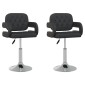 vidaXL Καρέκλες Τραπεζαρίας Περιστρεφόμενες 2 τεμ. Μαύρες Συνθ. Δέρμα