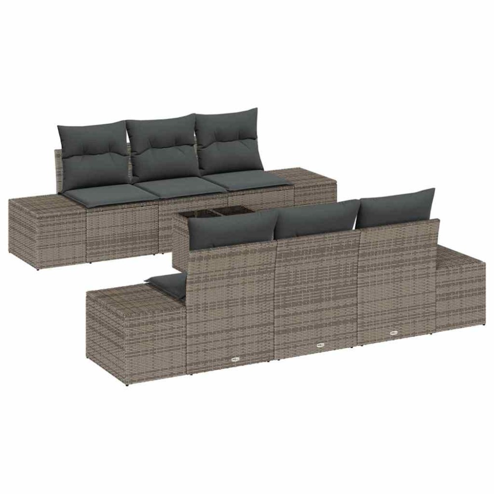 vidaXL Σετ Καναπέ Κήπου 8 τμχ. Γκρι συνθετικό ρατάν