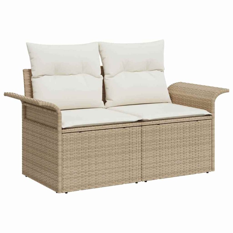vidaXL Σετ Καναπέ Κήπου 8 τμχ. 7-Αριθμός καθισμάτων Μπεζ και Κρέμα
