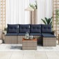 vidaXL Σετ Καναπέ Κήπου 6 τμχ. Γκρι και Navy Blue συνθετικό ρατάν