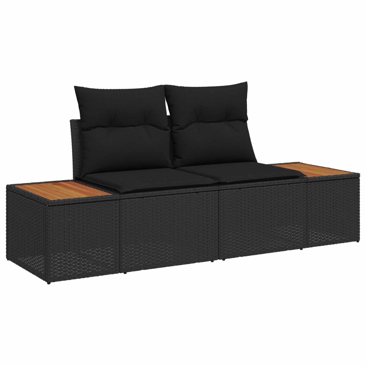 vidaXL Σετ Καναπέ Κήπου 8 τμχ. 8-Αριθμός καθισμάτων Μαύρο Πολυρατάν